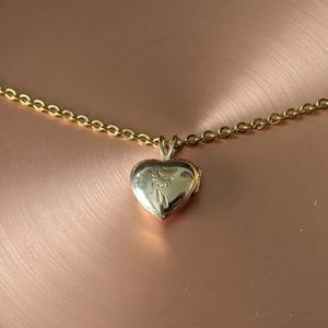3/$30 Gold heart locket necklace